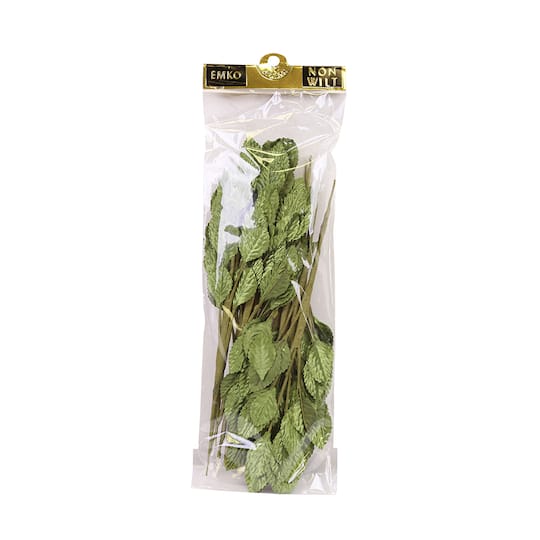JAM Paper Emko Moss Leaf Spray Floral Accessories, 12ct.